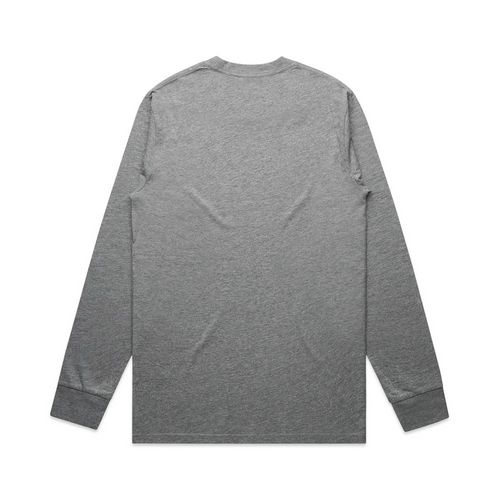 Boys with Bibles Icon adult long sleeve tee in Athletic Heather, back view