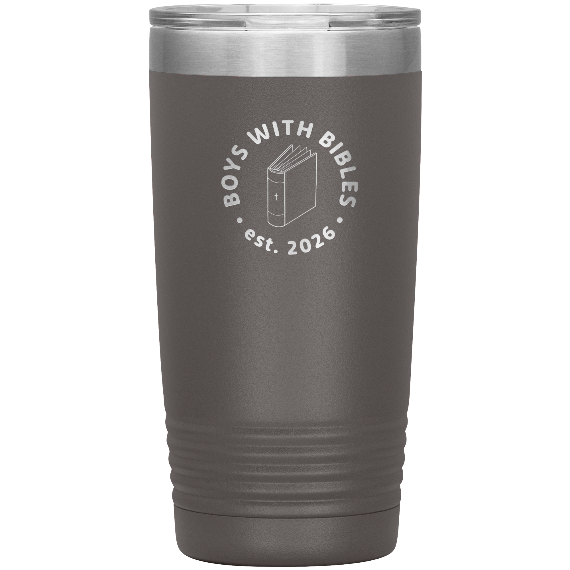 Boys with Bibles Icon 20 oz insulated coffee tumbler in Pewter