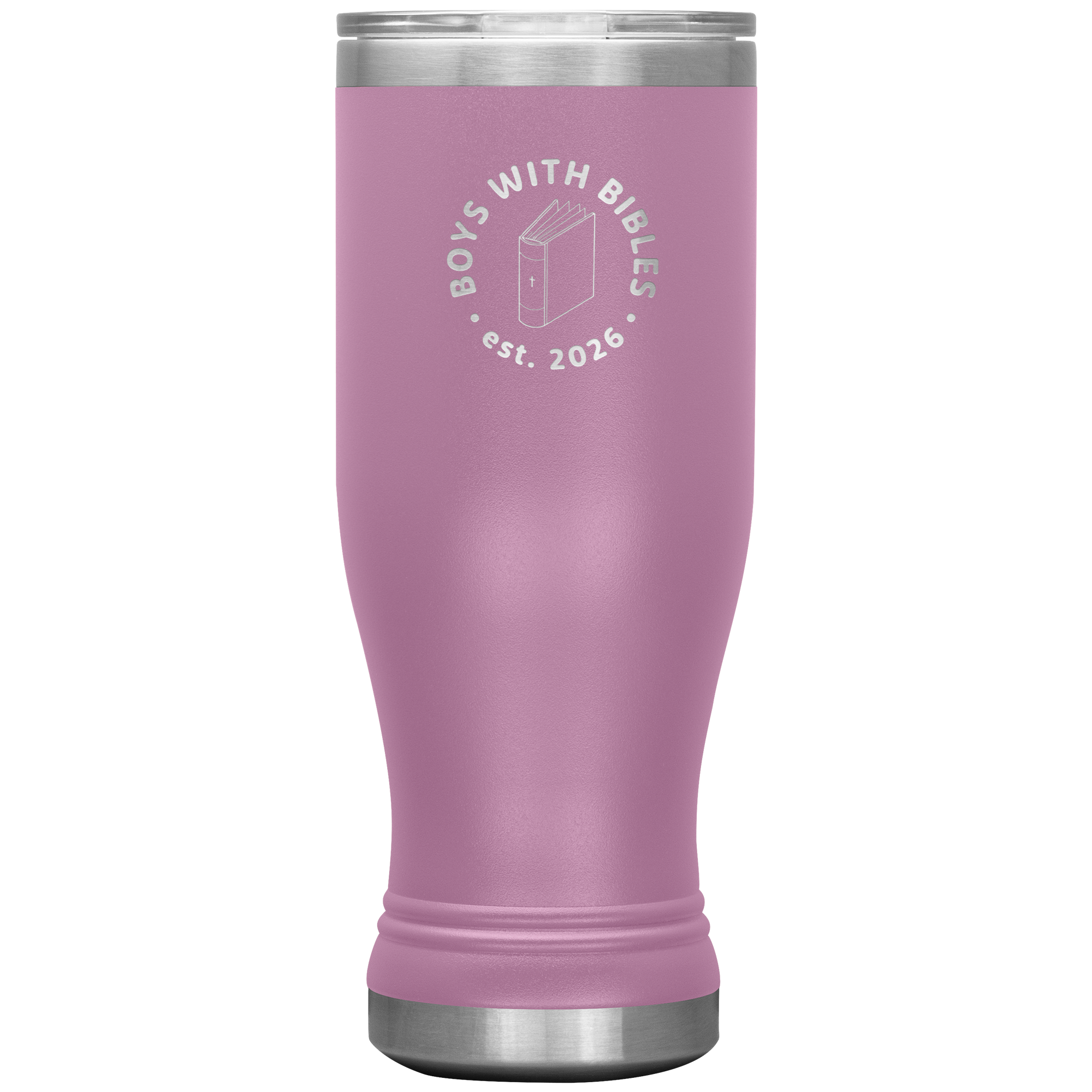 Boys with Bibles Icon 20 oz BOHO insulated tumbler in Light Purple