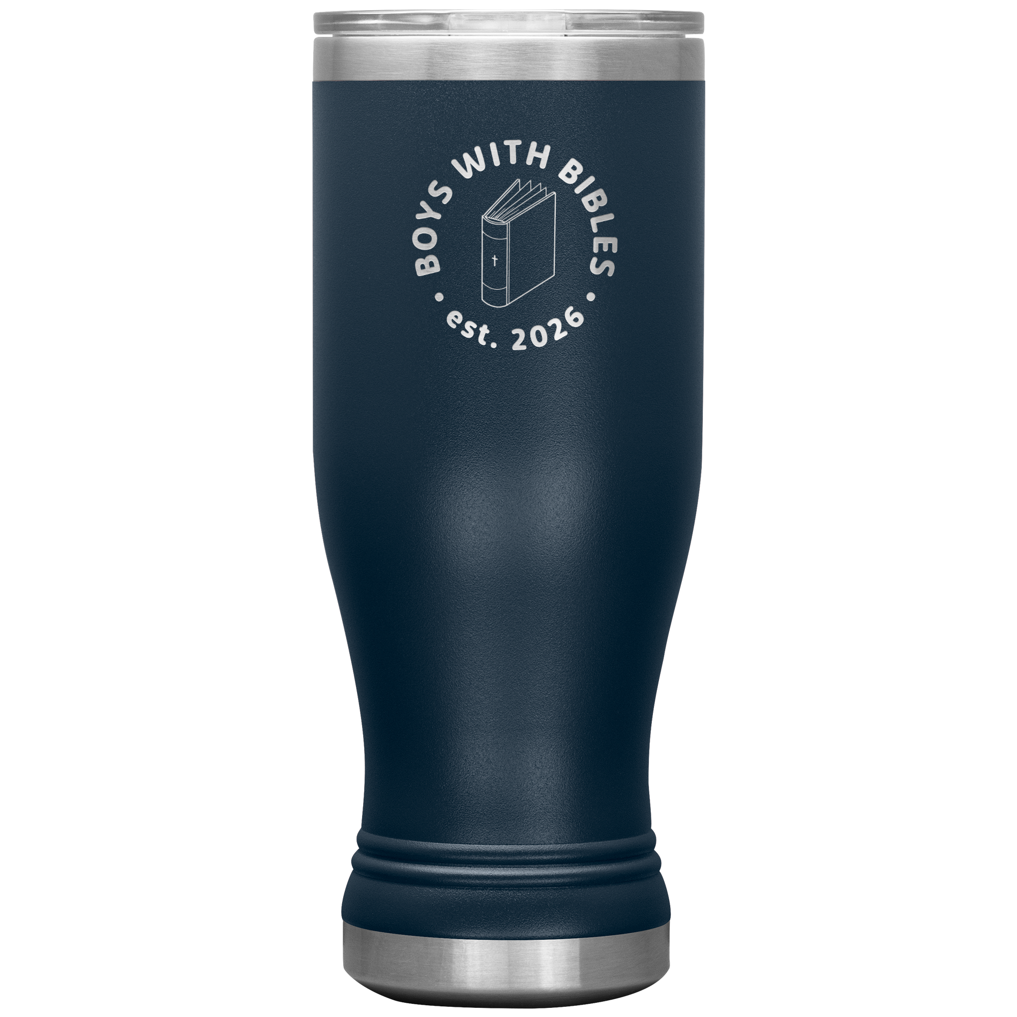 Boys with Bibles Icon 20 oz BOHO insulated tumbler in Navy