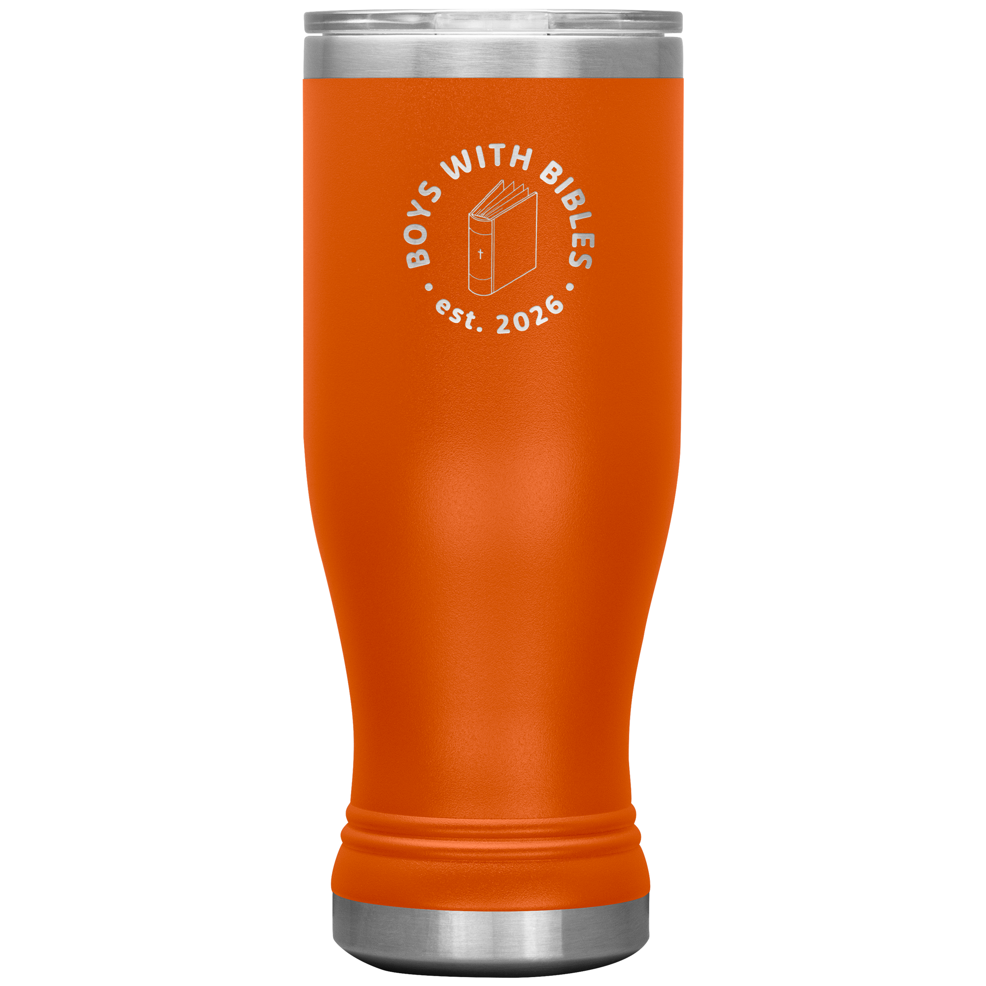 Boys with Bibles Icon 20 oz BOHO insulated tumbler in Orange