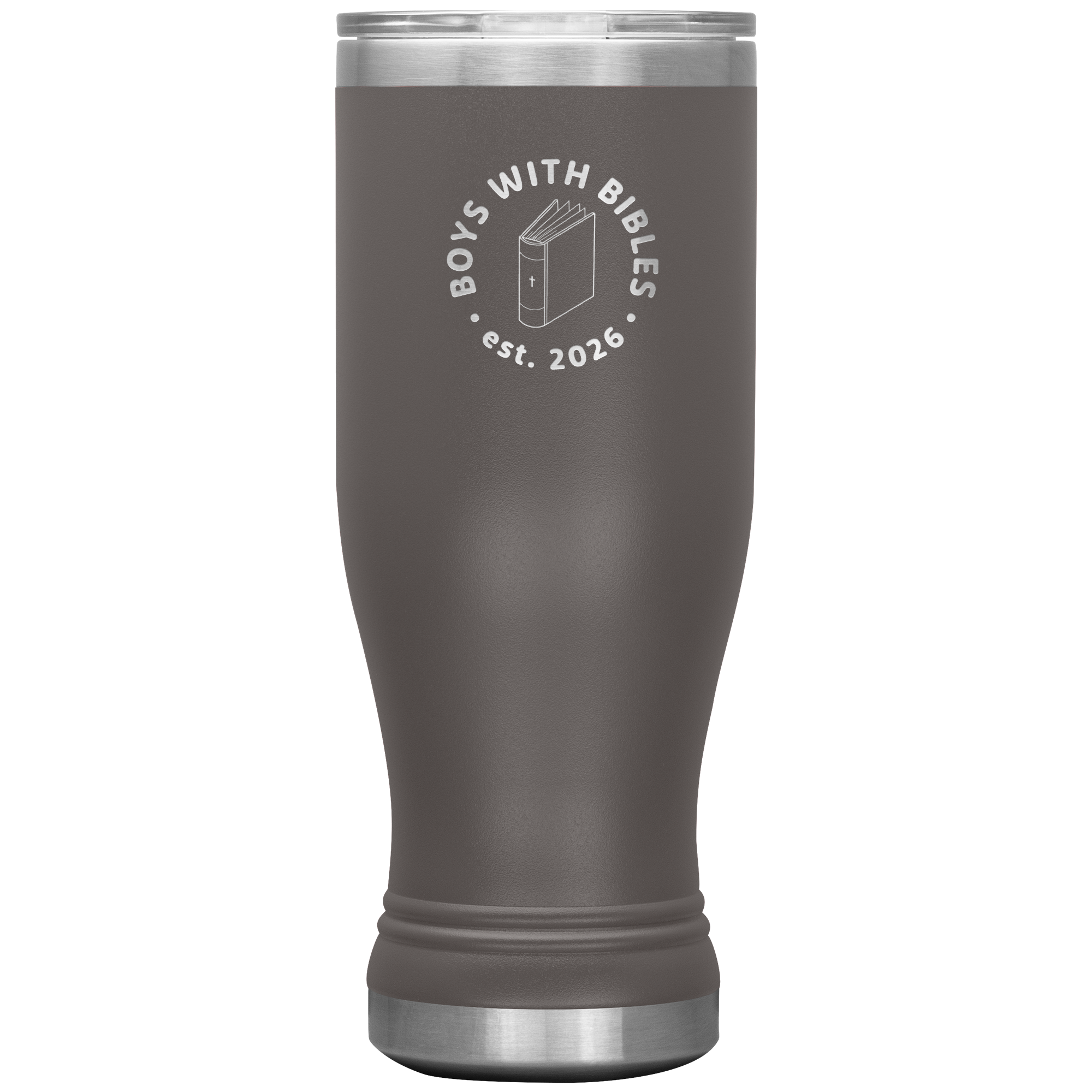 Boys with Bibles Icon 20 oz BOHO insulated tumbler in Pewter