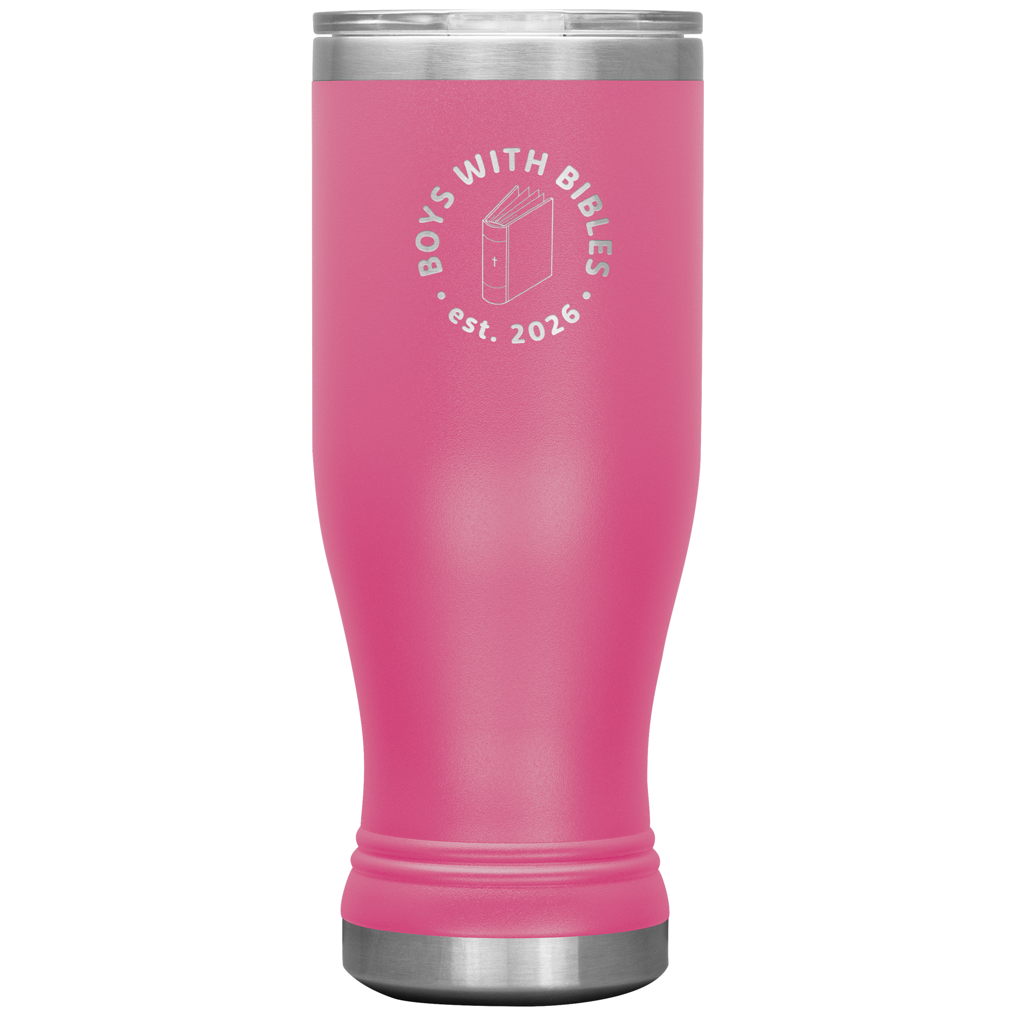 Boys with Bibles Icon 20 oz BOHO insulated tumbler in Pink