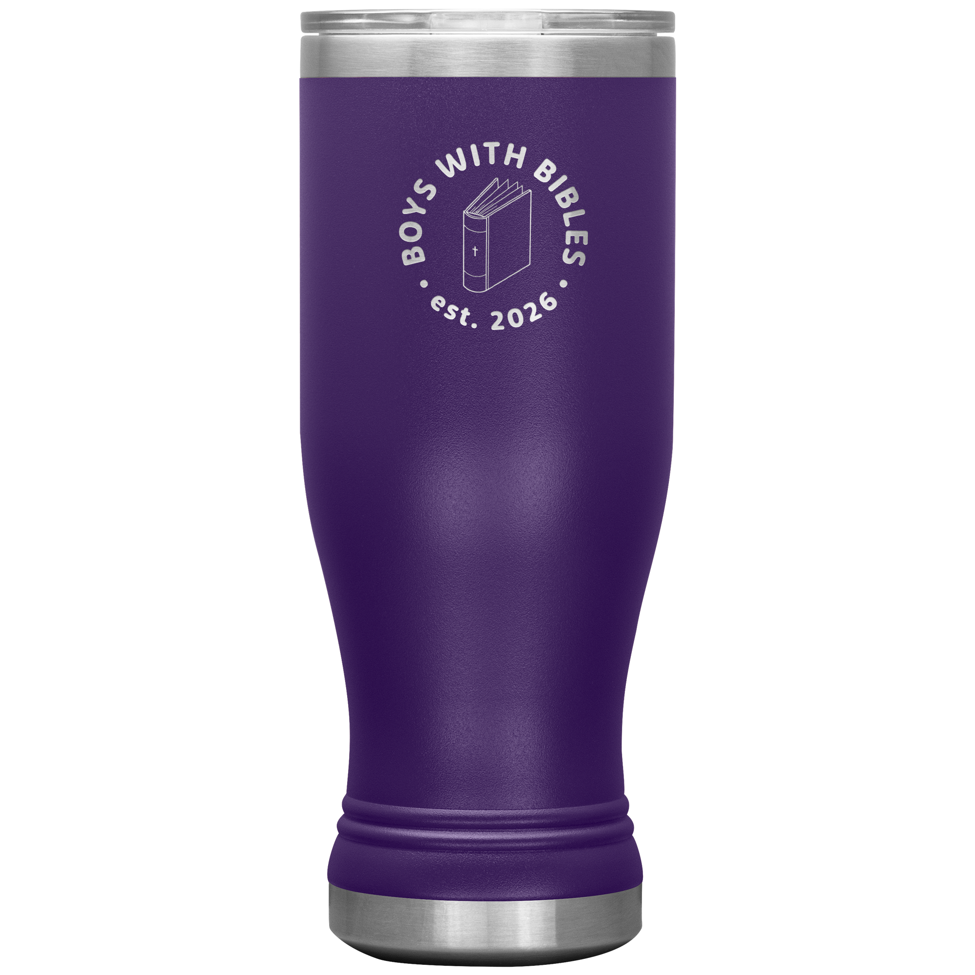 Boys with Bibles Icon 20 oz BOHO insulated tumbler in Purple