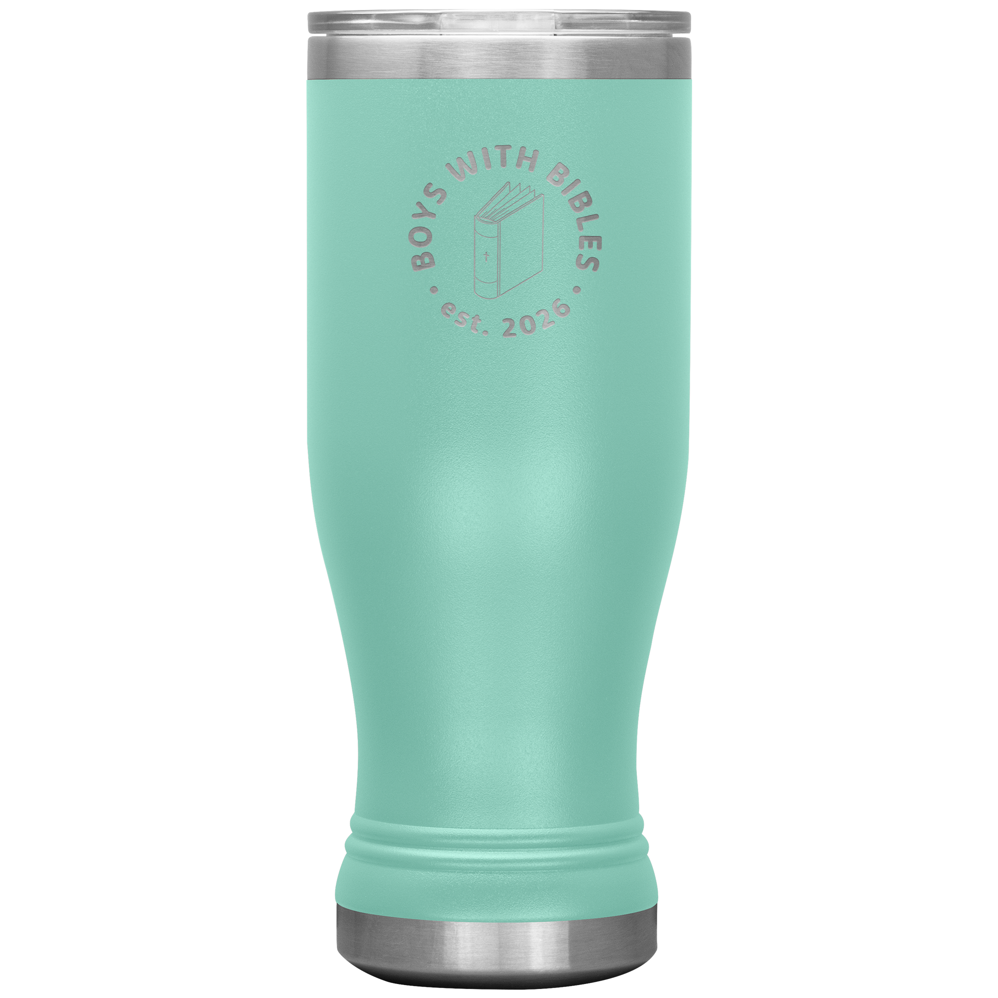 Boys with Bibles Icon 20 oz BOHO insulated tumbler in Teal