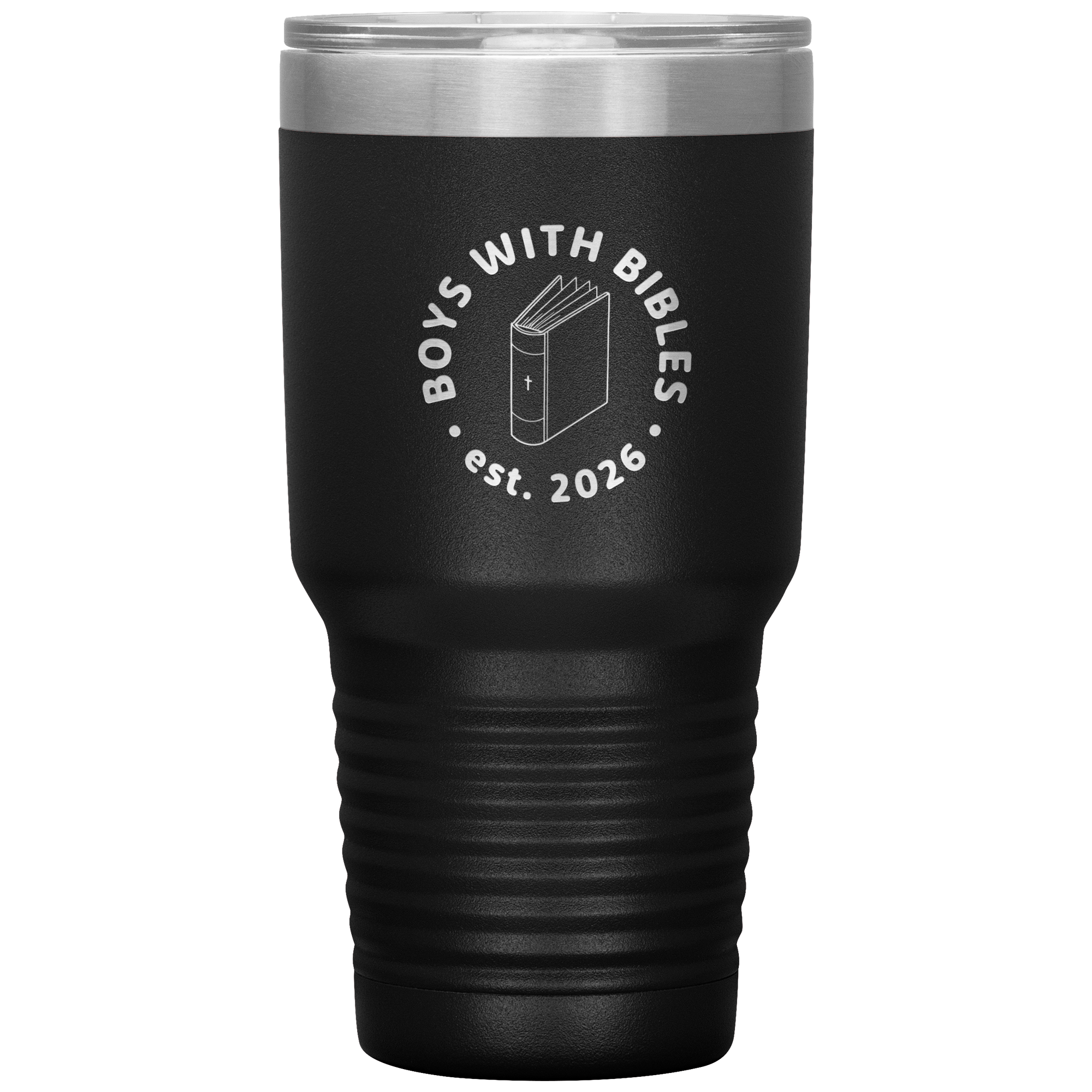 Boys with Bibles Icon 30 oz insulated tumbler in Black