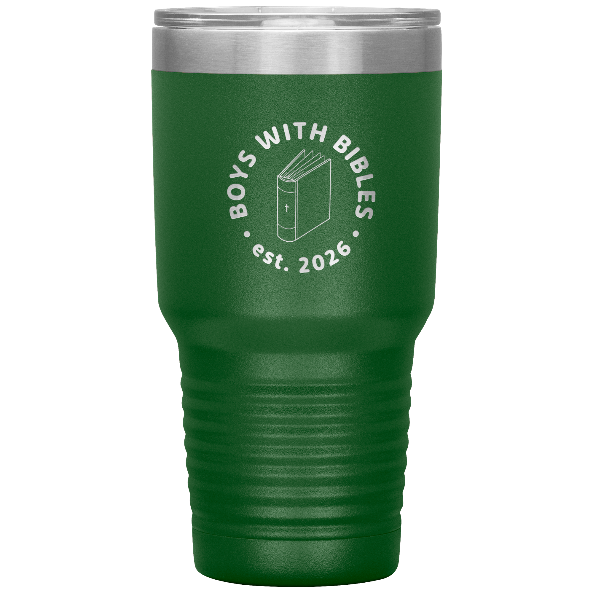 Boys with Bibles Icon 30 oz insulated tumbler in Green