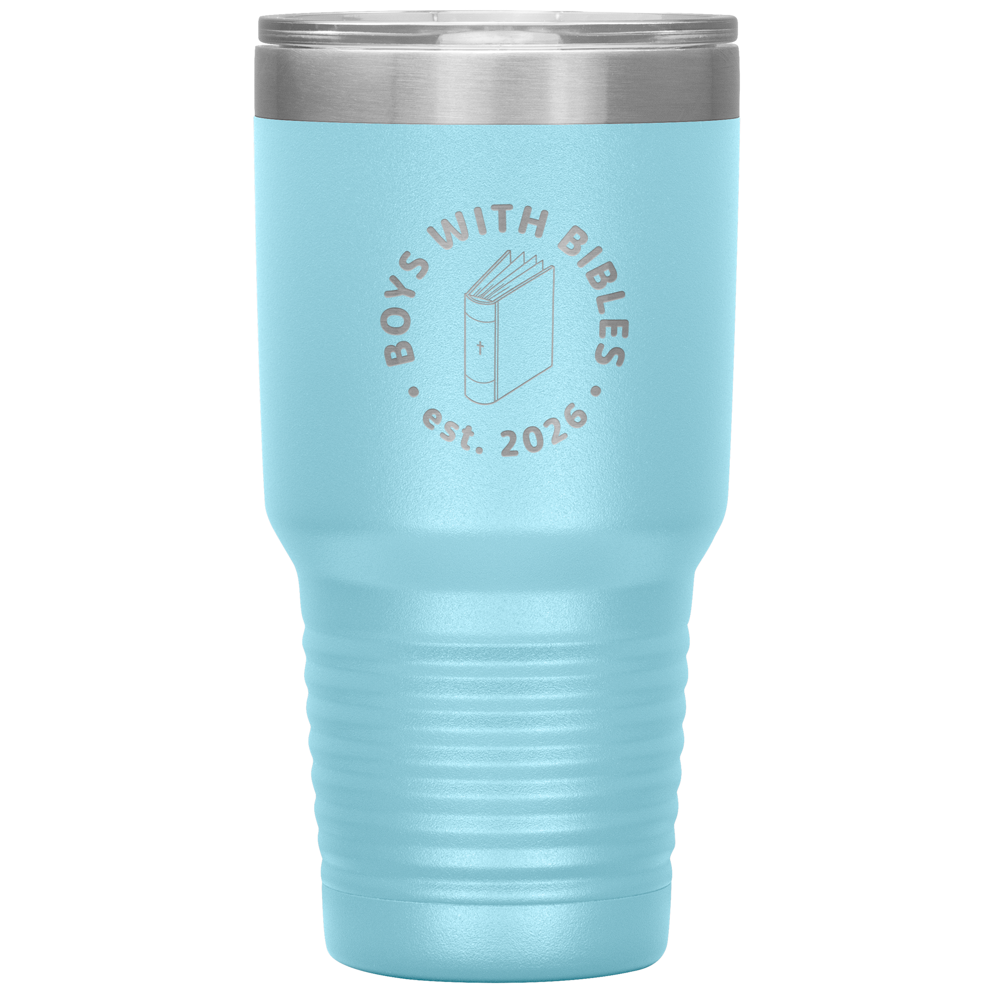 Boys with Bibles Icon 30 oz insulated tumbler in Light Blue