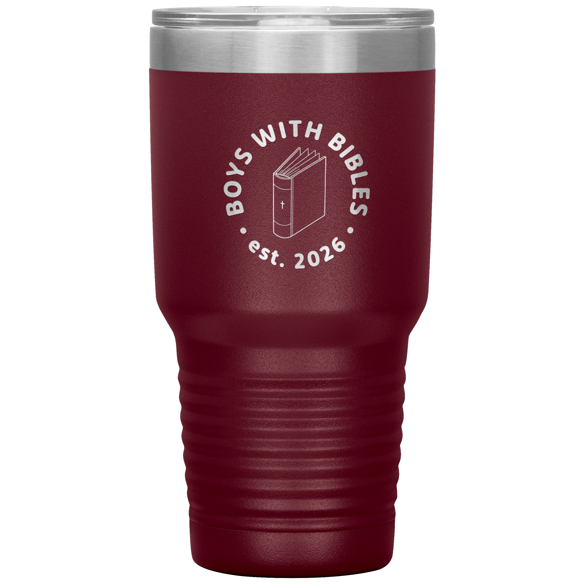 Boys with Bibles Icon 30 oz insulated tumbler in Maroon