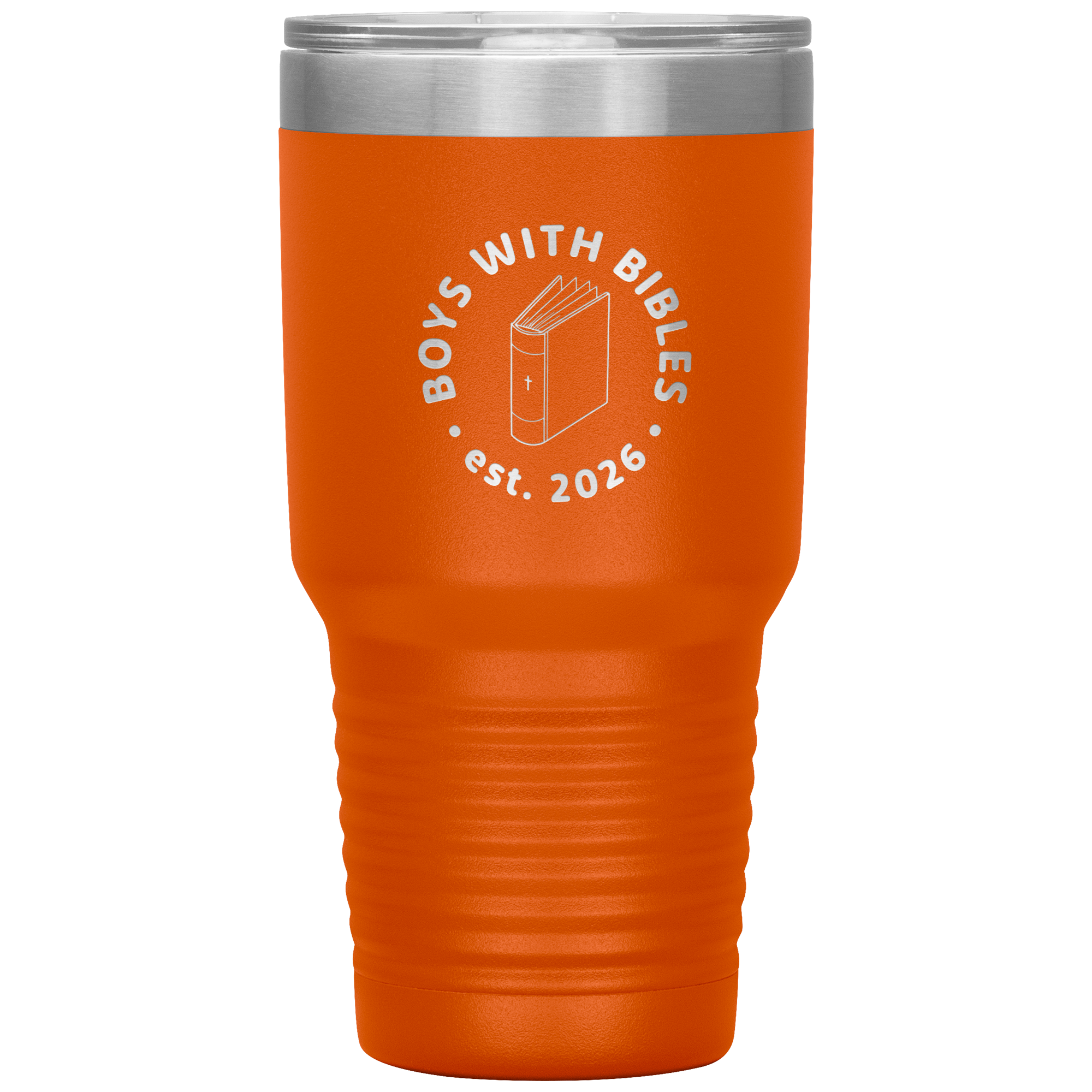 Boys with Bibles Icon 30 oz insulated tumbler in Orange