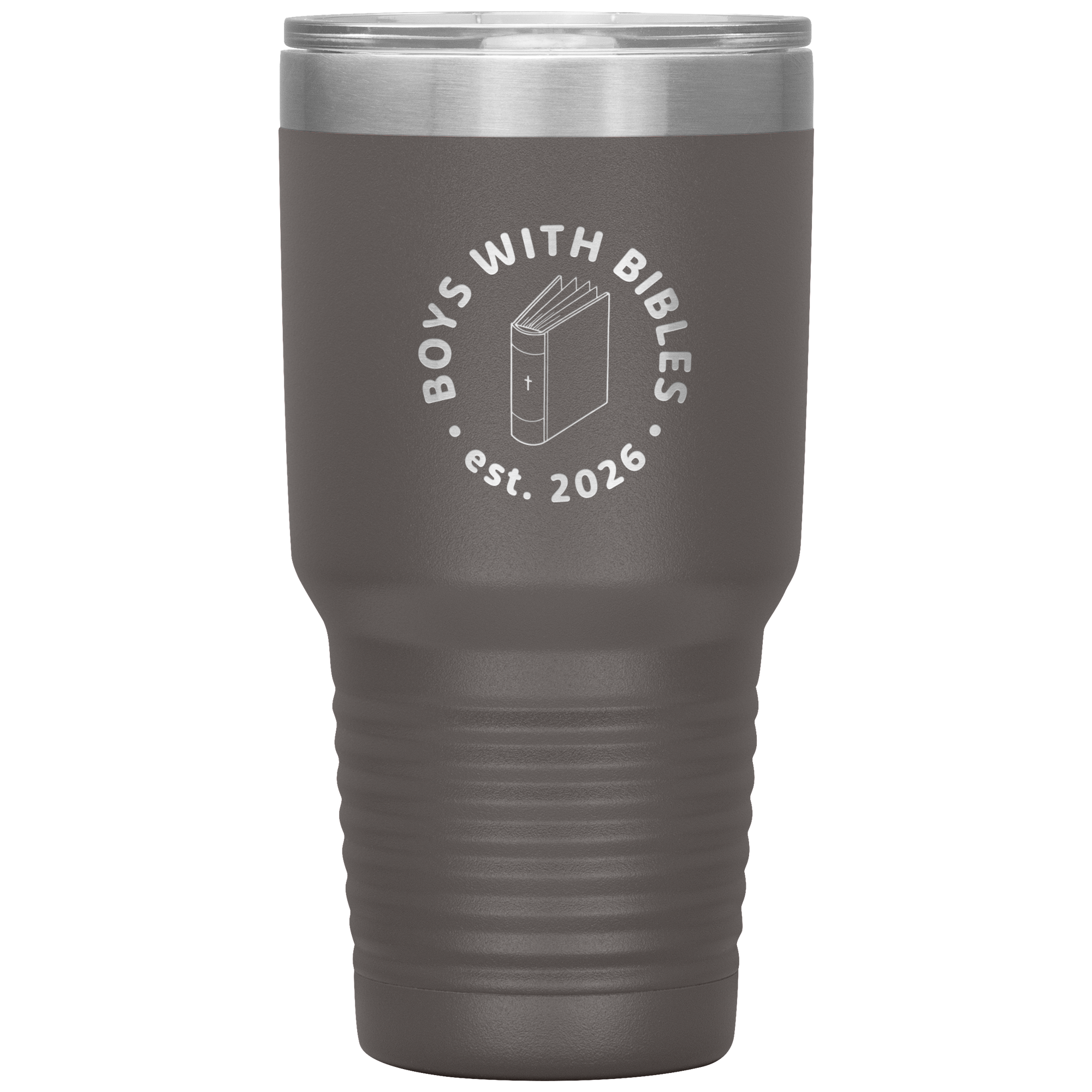 Boys with Bibles Icon 30 oz insulated tumbler in Pewter