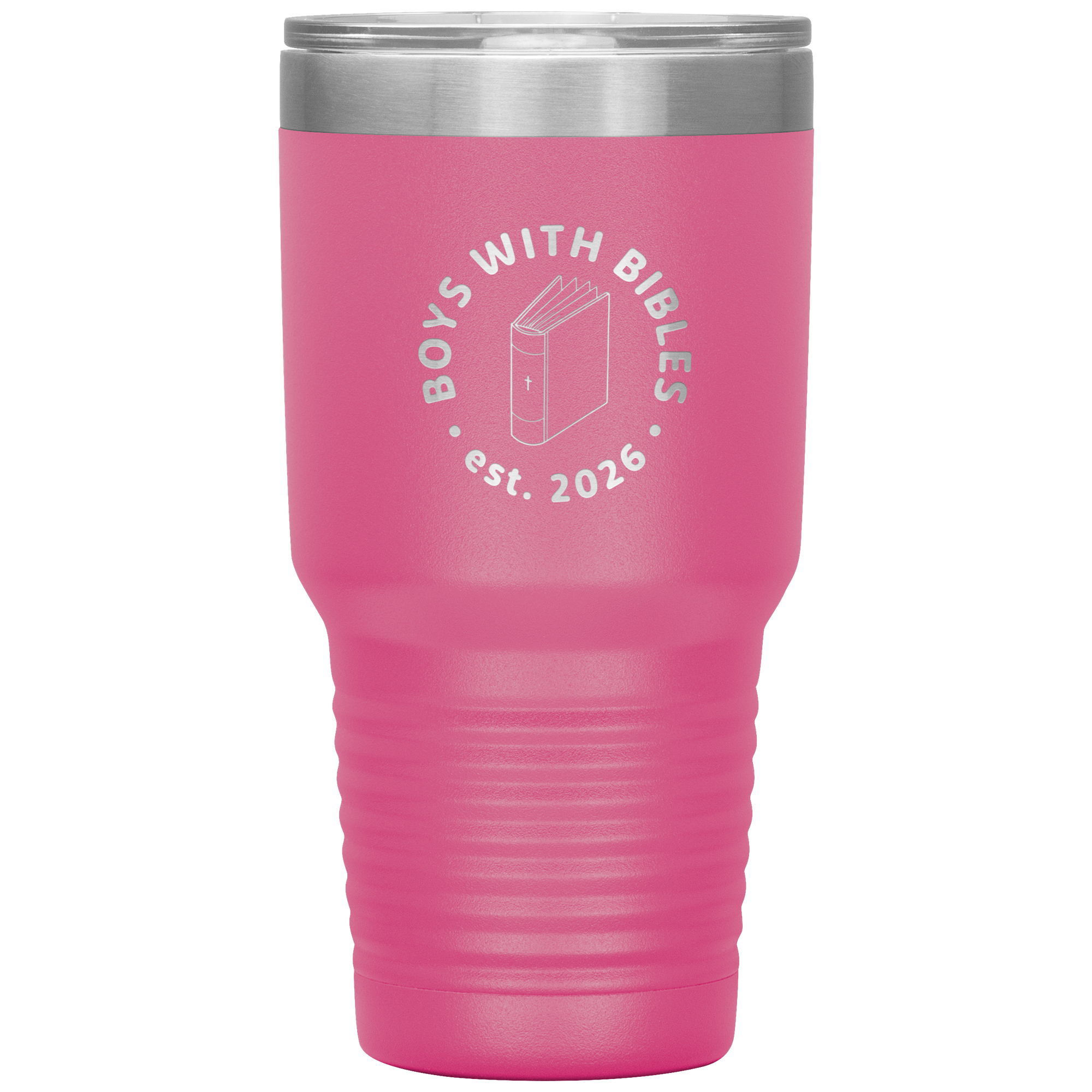 Boys with Bibles Icon 30 oz insulated tumbler in Pink