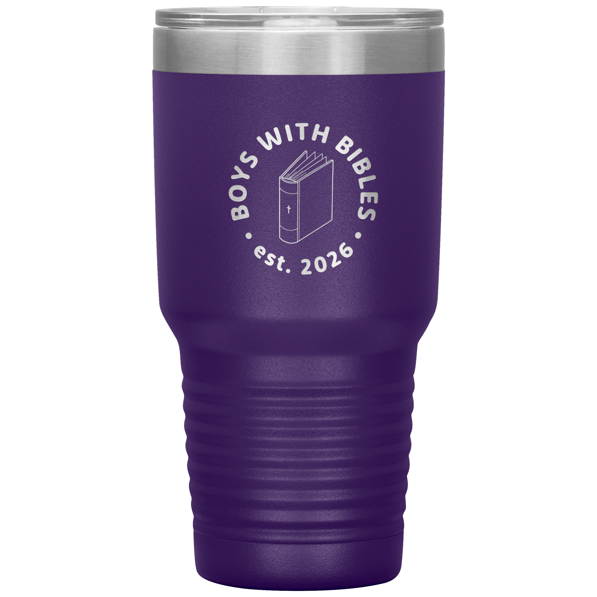 Boys with Bibles Icon 30 oz insulated tumbler in Purple