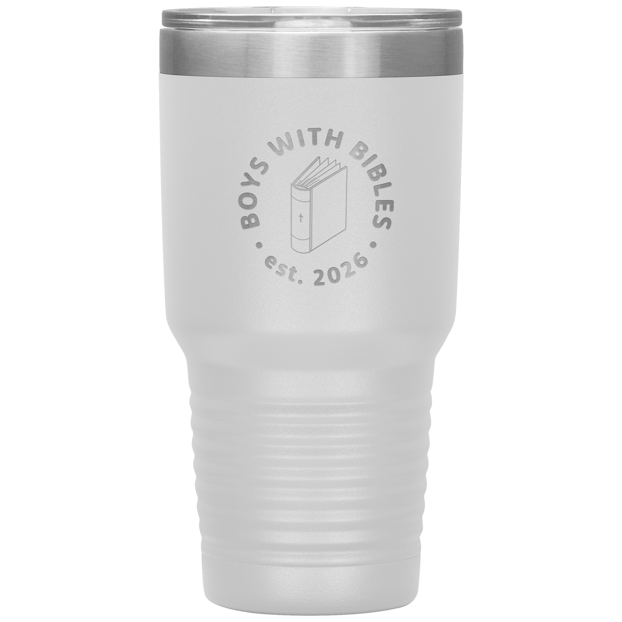 Boys with Bibles Icon 30 oz insulated tumbler in White