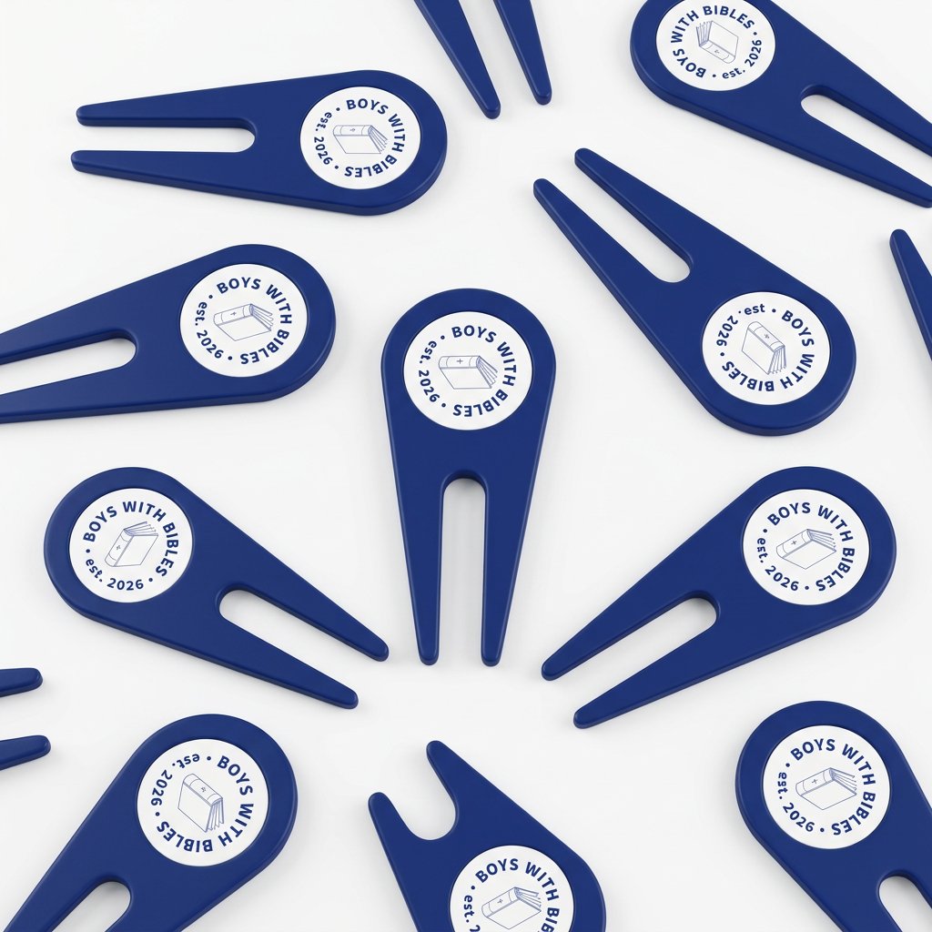 Boys with Bibles divot tool with magnetic ball marker