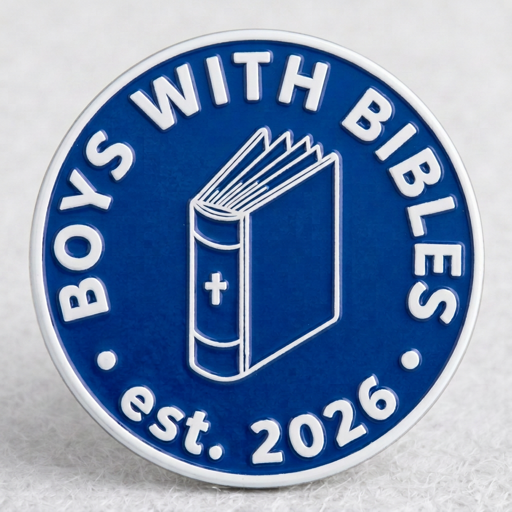 Boys with Bibles Icon hard enamel pin