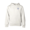 Boys with Bibles Icon adult midweight pullover hoodie in Bone, front view