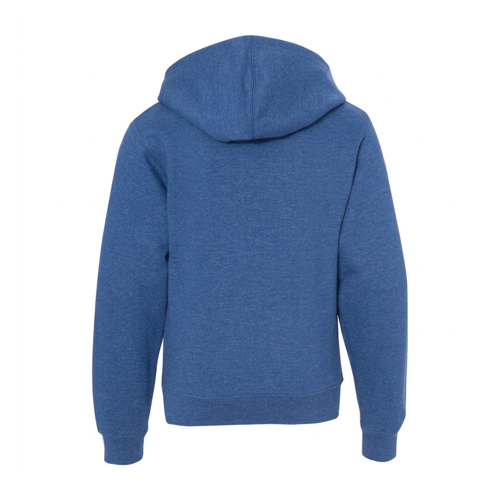 Boys with Bibles Icon adult midweight pullover hoodie in Royal Heather, back view