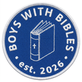Boys with Bibles embroidered Icon patch