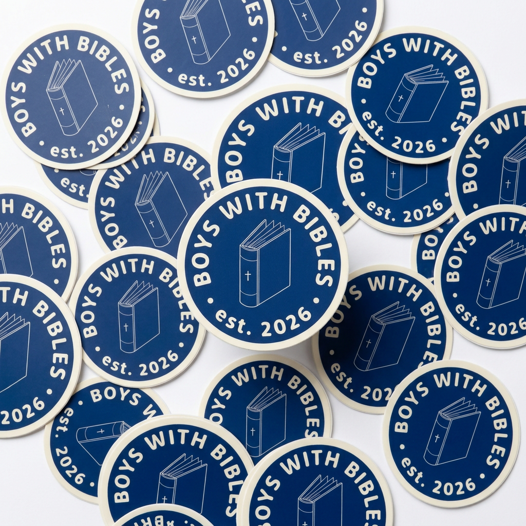 Boys with Bibles Icon sticker