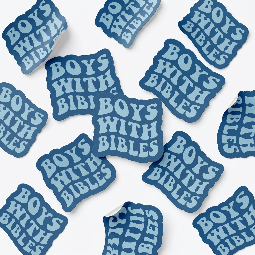 Boys with Bibles Wave sticker