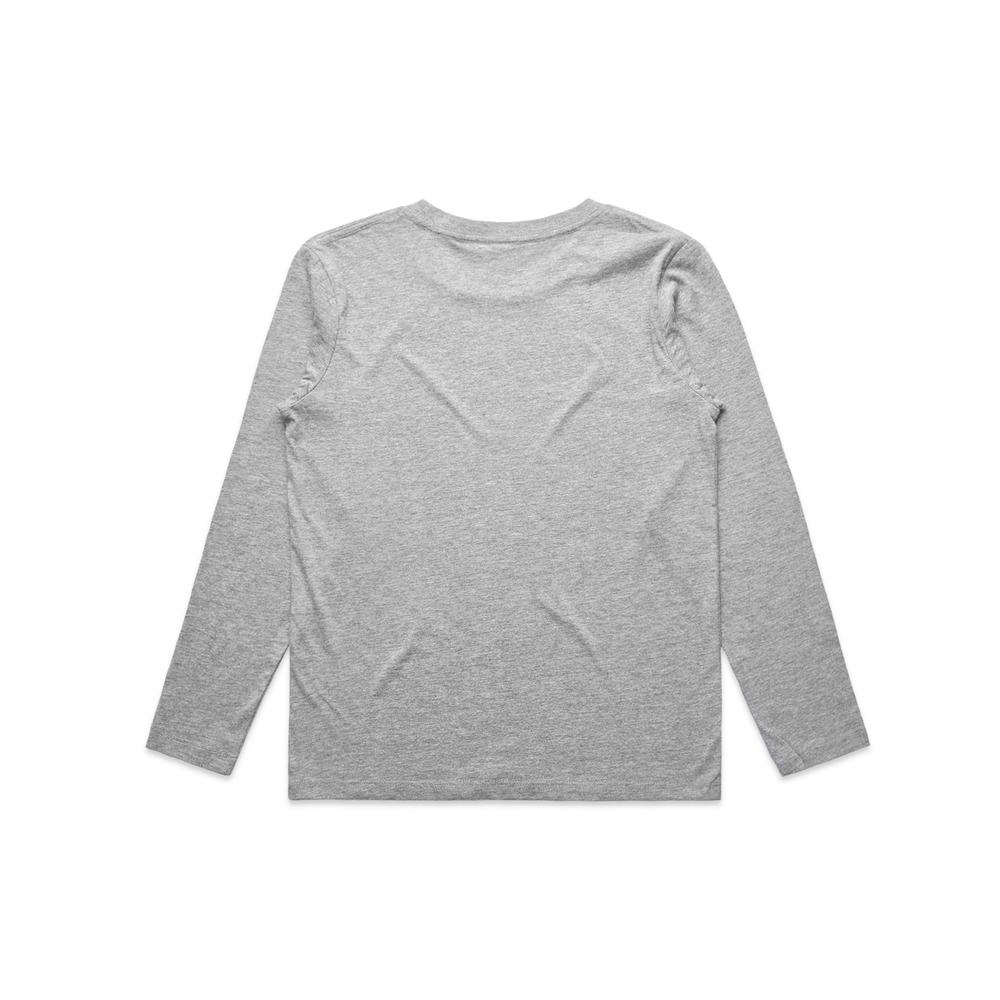 Boys with Bibles toddler long sleeve tee in Athletic Heather, back view