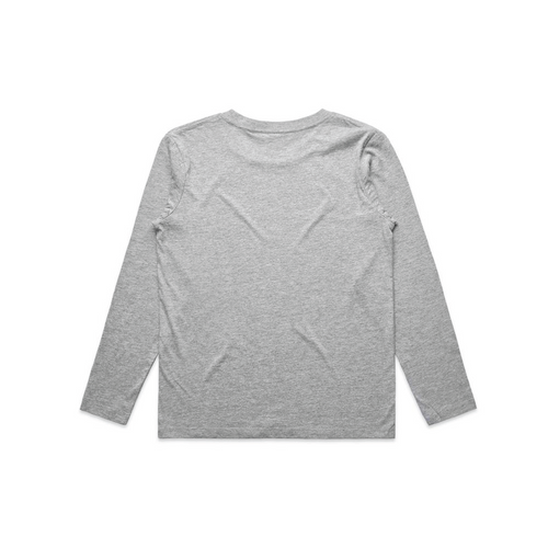 Boys with Bibles toddler long sleeve tee in Athletic Heather, back view