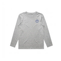 Boys with Bibles Icon youth long sleeve tee in Athletic Heather, front view