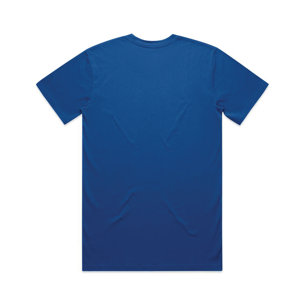 Boys with Bibles Icon youth short sleeve tee in Bright Royal, back view